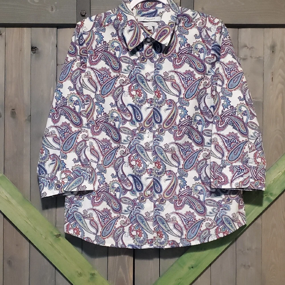 Paisley Button-Up Shirt - Picture 1 of 3